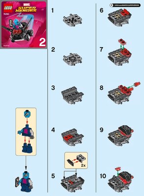 Istruzioni per la Costruzione - LEGO - 76090 - Mighty Micros: Star-Lord vs. Nebula: Page 1