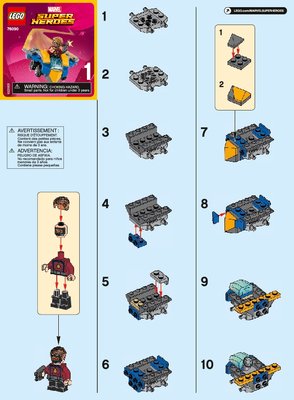 Istruzioni per la Costruzione - LEGO - 76090 - Mighty Micros: Star-Lord vs. Nebula: Page 1