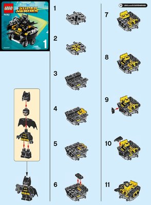 Istruzioni per la Costruzione - LEGO - 76092 - Mighty Micros: Batman™ vs. Harley Quinn™: Page 1