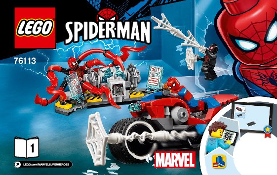 Istruzioni per la Costruzione - LEGO - 76113 - Spider-Man Bike Rescue: Page 1