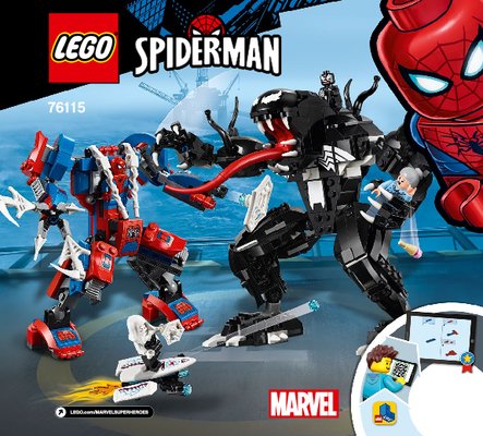 Istruzioni per la Costruzione - LEGO - 76115 - Spider Mech vs. Venom: Page 1