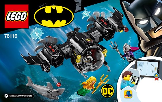 Istruzioni per la Costruzione - LEGO - 76116 - Batman™ Batsub and the Underwater Clash: Page 1