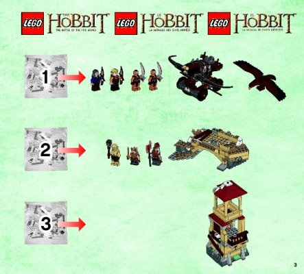 Istruzioni per la Costruzione - LEGO - The Hobbit - 79017 - La battaglia delle Cinque Armate™: Page 1