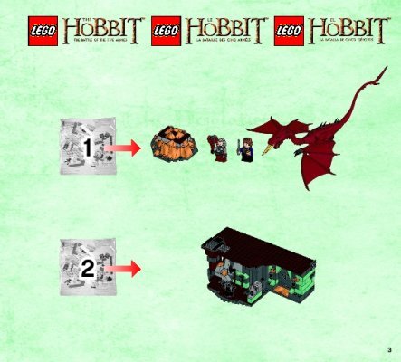 Istruzioni per la Costruzione - LEGO - The Hobbit - 79018 - La Montagna Solitaria: Page 1