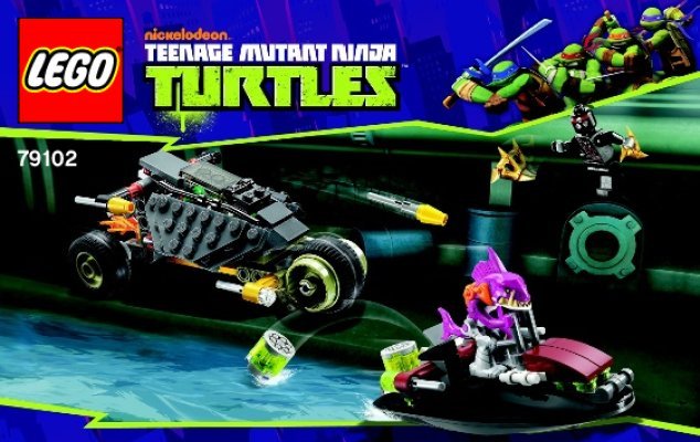 Istruzioni per la Costruzione - LEGO - Teenage Mutant Ninja Turtles - 79102 - Stealth Shell all'inseguimento: Page 1