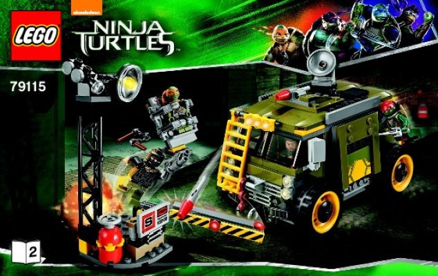 Istruzioni per la Costruzione - LEGO - Teenage Mutant Ninja Turtles - 79115 - Furgone in pericolo: Page 1