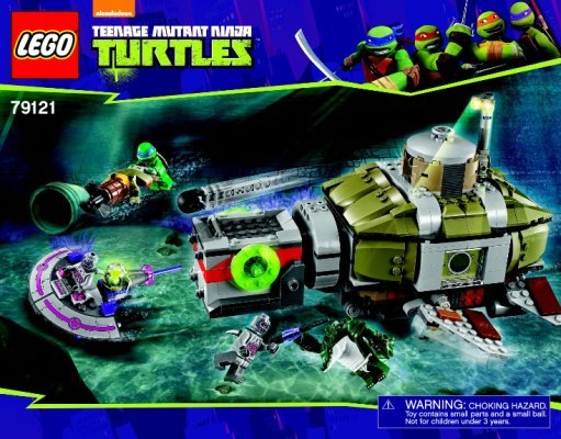 Istruzioni per la Costruzione - LEGO - Teenage Mutant Ninja Turtles - 79121 - Turtle Sub Undersea Chase: Page 1