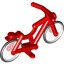 BICYCLE W/WHELLE RED/CLE